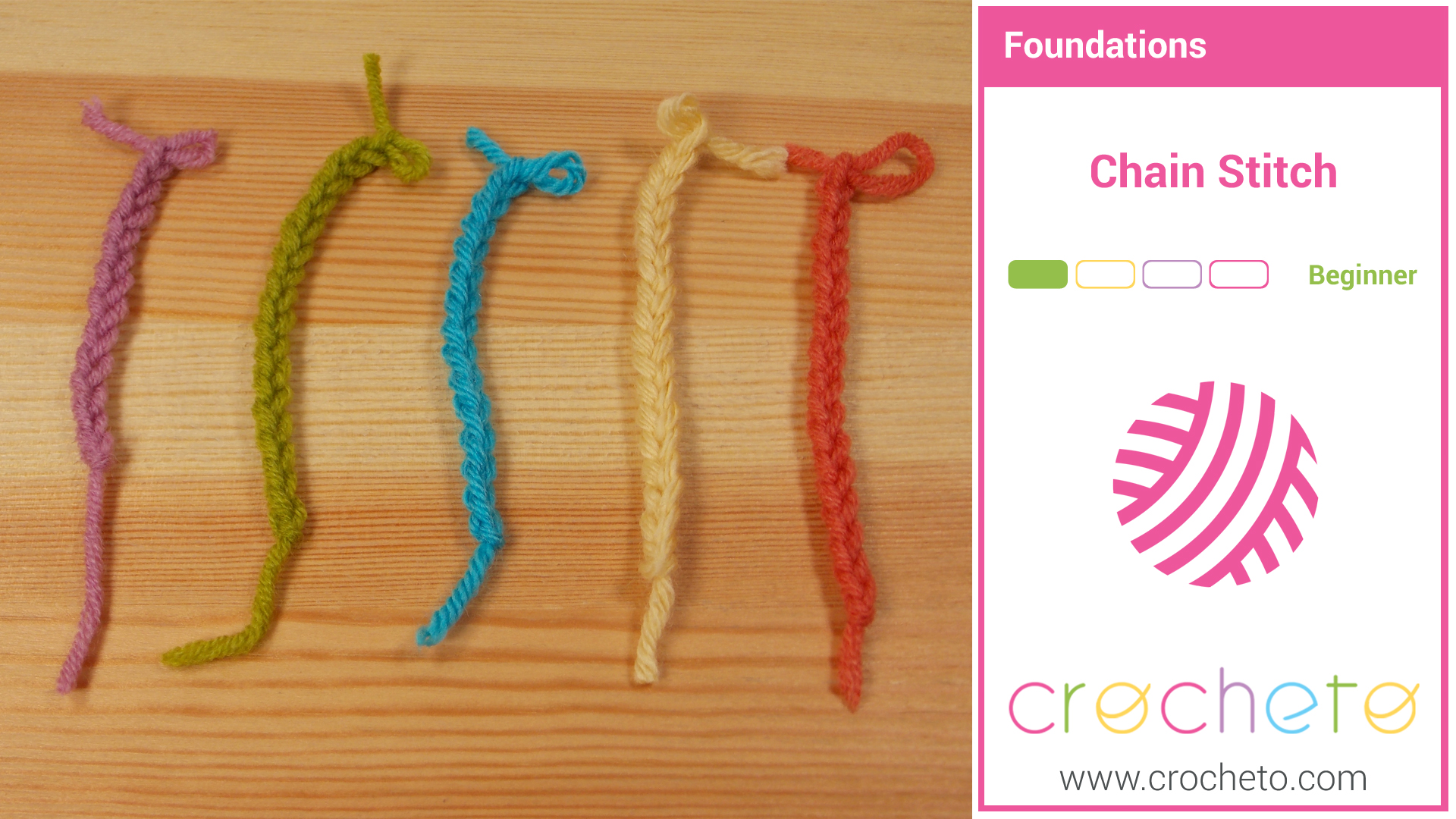 Learn how to Crochet for beginners: Chain Stitch - Crocheto
